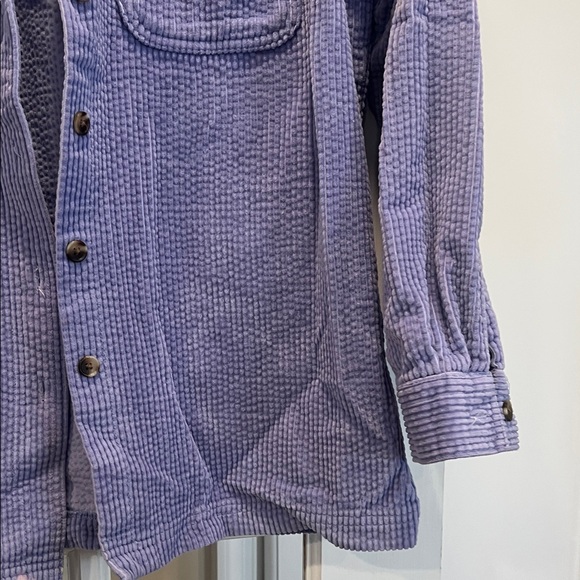 L.L. Bean Purple Corduroy Shirt Jacket - Picture 4 of 10